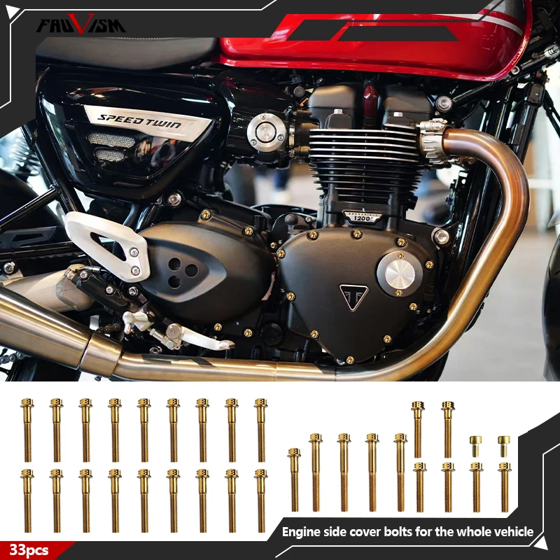 

Комплект болтов с торцевой головкой Torx из нержавеющей стали для Triumph Speed ​ ​ Капот двигателя Twin 1200, модели 2019-2025, винтовые крепежные детали M6