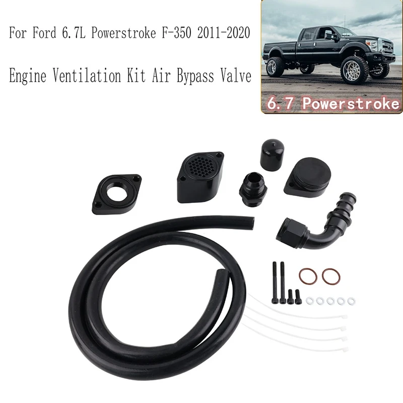 

Car Engine Ventilation Kit Air Bypass Valve For Ford 6.7L Powerstroke F-350 2011-2020 Replacement Parts Accessories