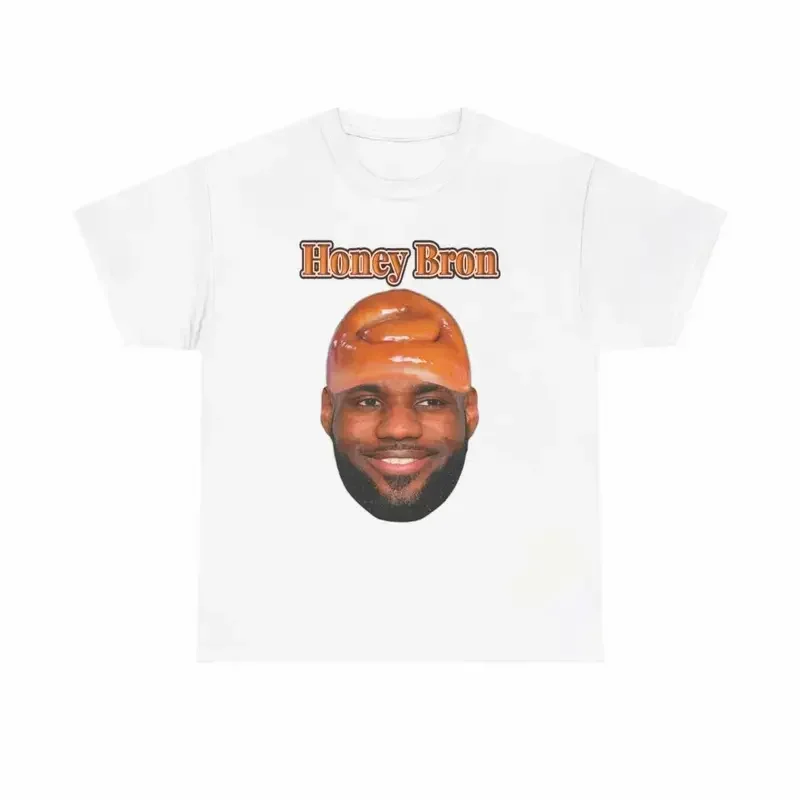 Honey Bron Funny Meme Vintage Tshirt, Baseketball James Lebron Unisex Tee Shirt, Gift for Fan And Friend, Top Menswear Streetwear Shortsleeve men, Adult funny T-shirt, Gift for Woman and Man