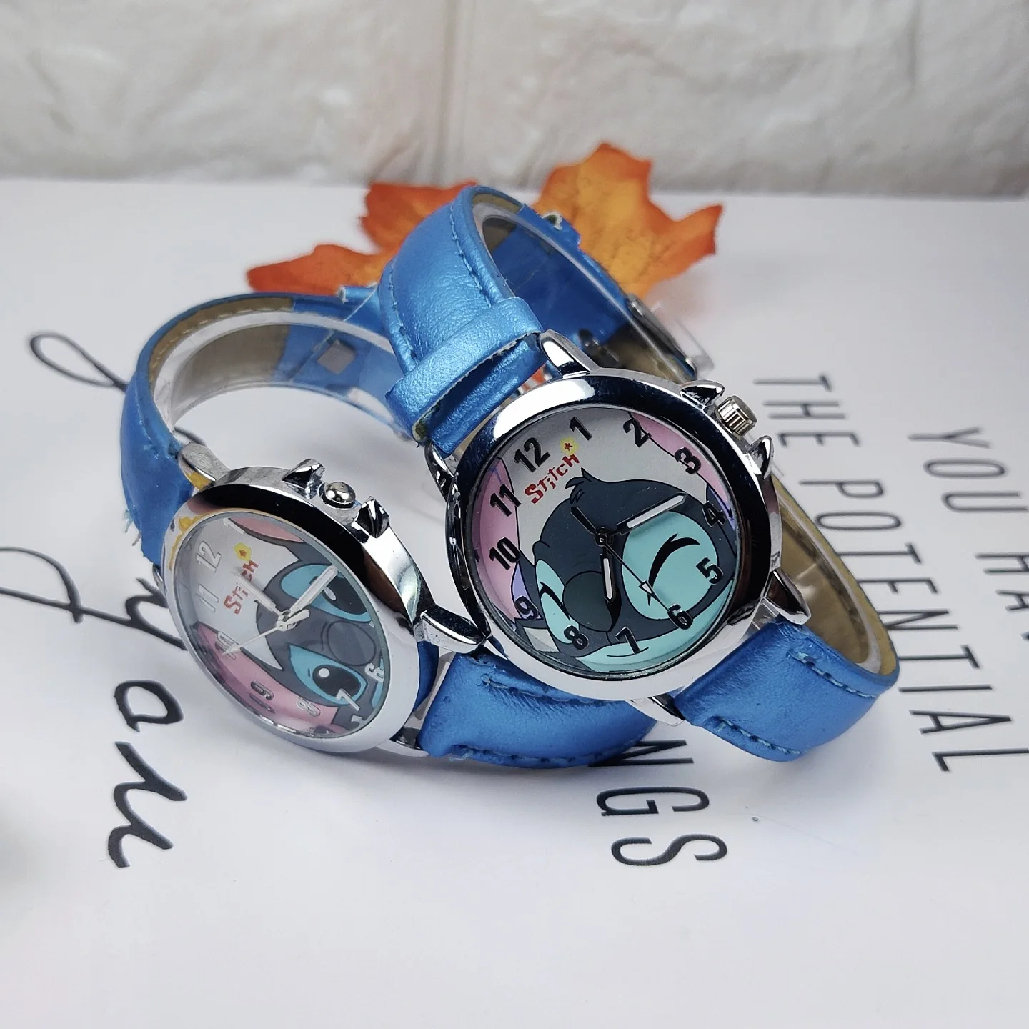 Cartoon Disney Stitch orologi per bambini ragazze cinturino in pelle orologio da donna orologio da donna impermeabile reloj infantil