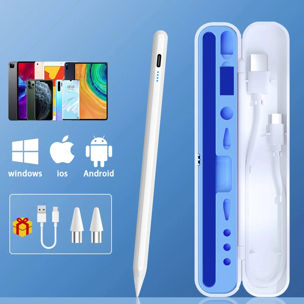 

2In1 Box&Universal Stylus Pen for Tablet Touch Pen Cover for iPad Pencil Huawei Lenovo Samsung Xiaomi Redmi Poco Honor Oppo Vivo