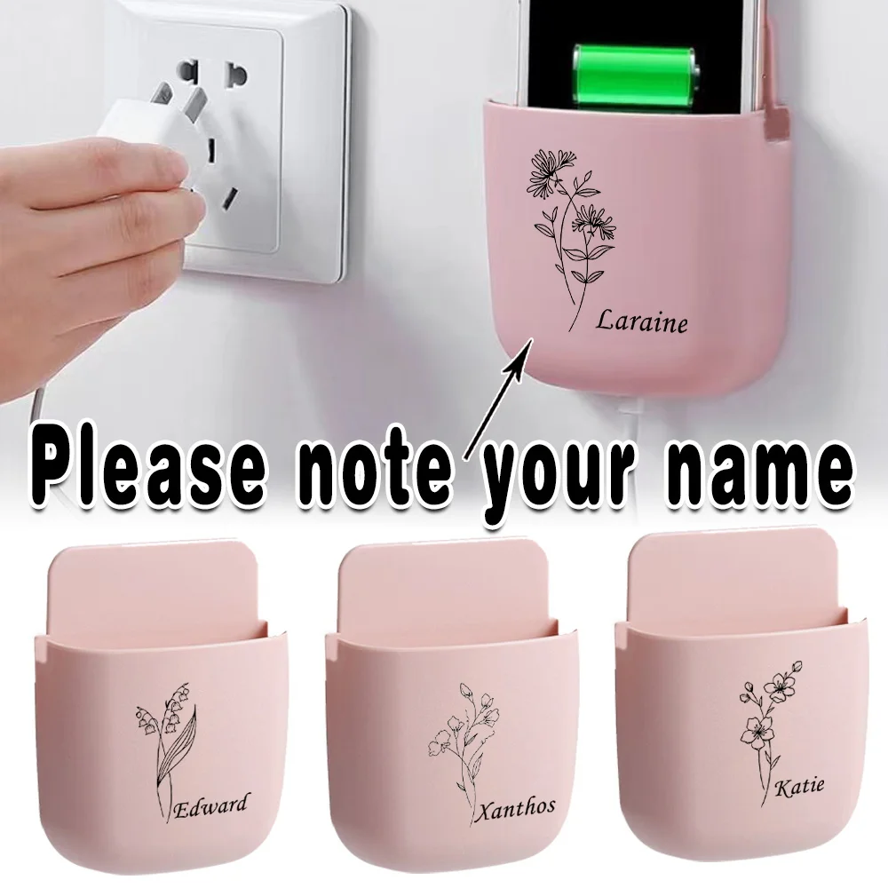 

Customized Name Multifunctional Non Perforated Storage Box Reusable Grocery Organizer Wall Mounted Container Remote Storge Case