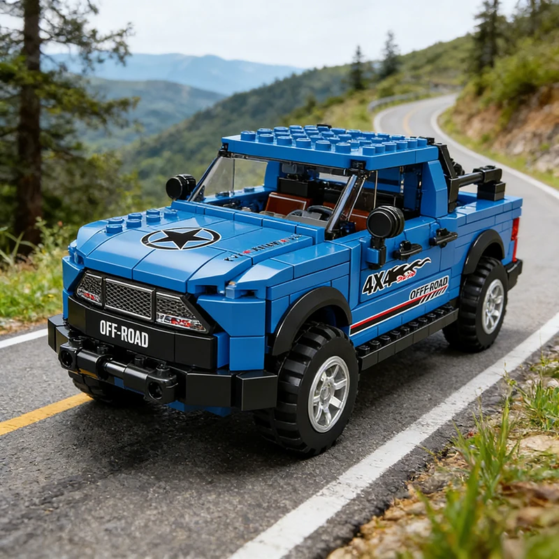 Raptor Pickup Truck, 8-panel car creative static model, high-difficulty assembly model, educational toy, birthday gift