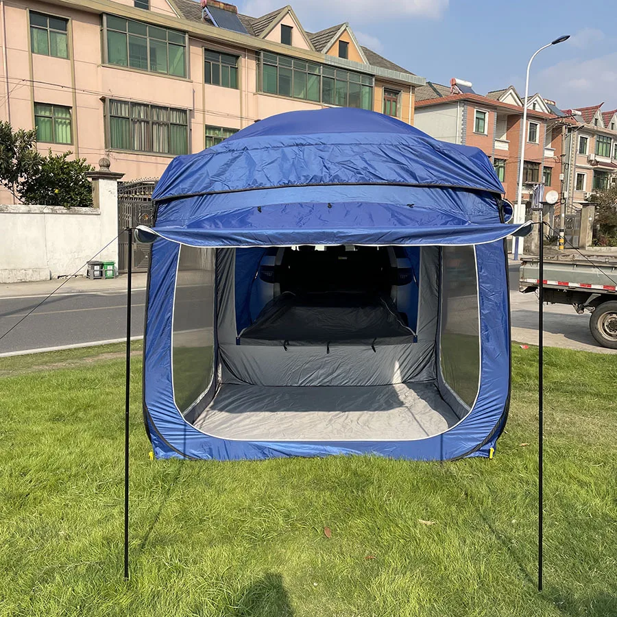 Imagem -02 - Automática Traseira do Carro Estender Tenda Pop up Outdoor Camping Shelter Suv Beach Canopy Pérgola Toldo de Pesca Auto Condução Pessoa