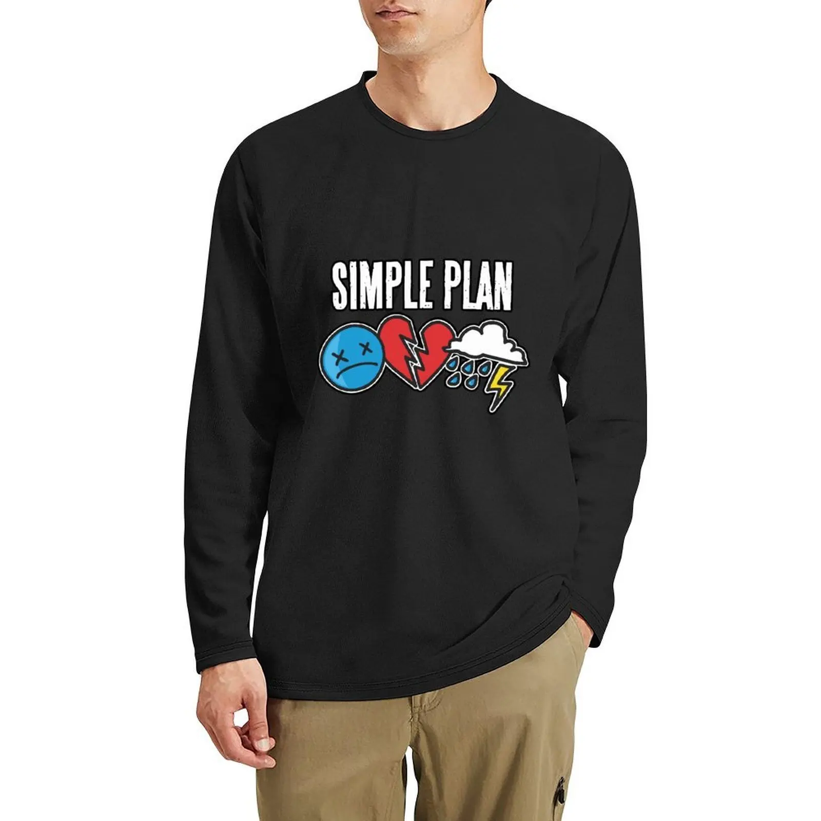 

simple plan band Long T-Shirt Blouse funny t shirts boys animal print shirt sweat shirt Men's cotton t-shirt