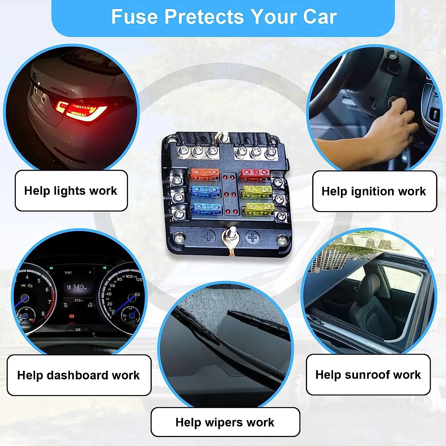 180PCS Standard Fuse Automotive 60 Mini Blade Car Fuse 60 Micro Fuse Fuse Puller Car Fuses Assorted Kit