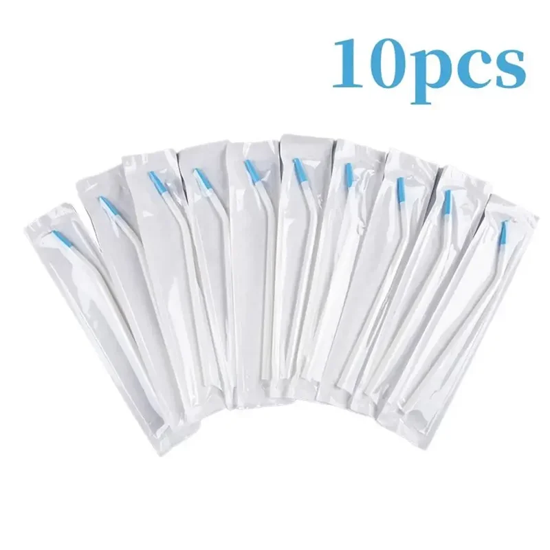 

10pcs Dental Surgical Aspirator Suction Tube Adaptor Disposable Saliva Adaptor Tips Head Dentist Long Slim Type Medical Material