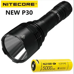 Nitecore-屋外LED懐中電灯,防水ランプp30,Cree XP-L hi v3,戦術的,1000ルーメン,狩猟用,トーチ,サーチライト