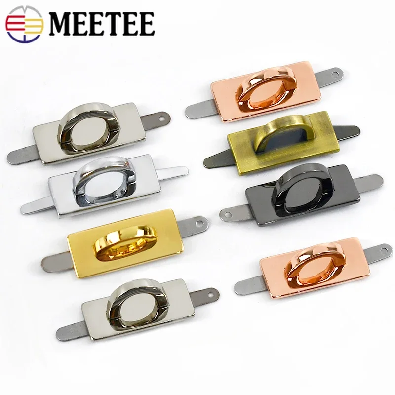 2/4/10Pcs 10mm Meetee Metal D Rings Bag Connector Buckles Arch Bridge with Screws Handbag Hanger Hooks Hardware Accessories