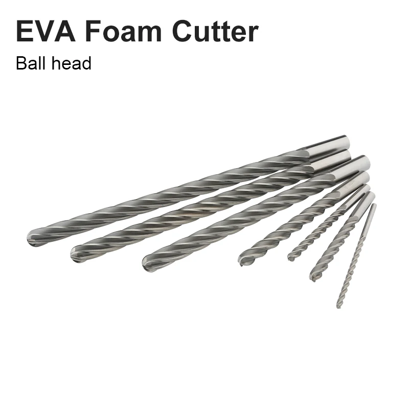 Ball Nose Foam Milling Cutter EVA Engraving Cnc End Mill Tool For Milling Foam Eva Cnc Router Drill Bit Shape Machining Tool