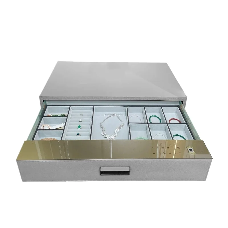 

Smart fingerprint password lock, storage drawer, jewelry storage device