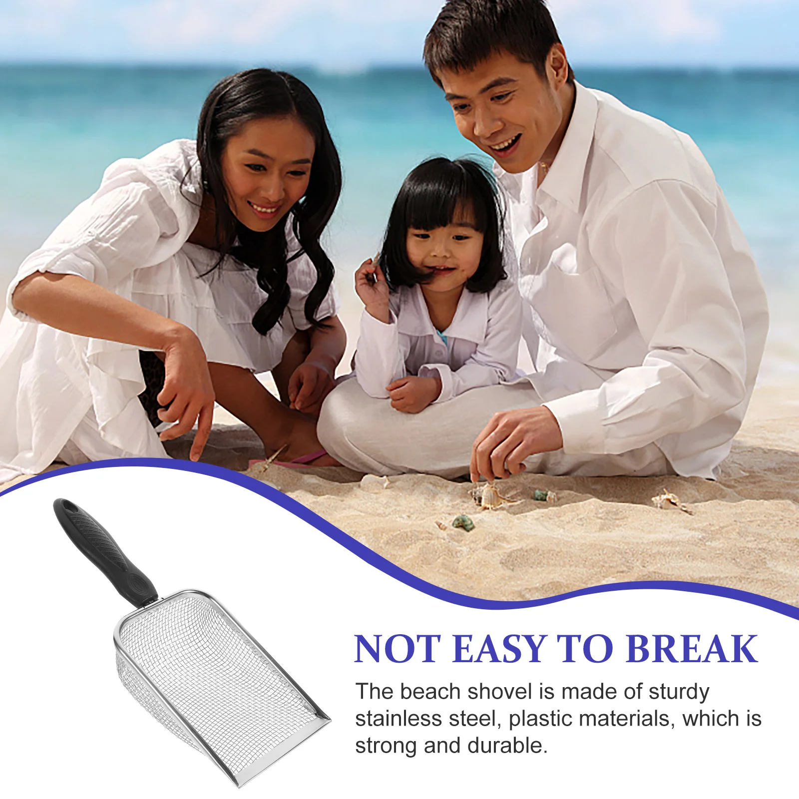 2 pçs conchas de praia engraçado multi-uso ferramenta de aço inoxidável conveniente criança para limpeza de malha de maca de animais de estimação