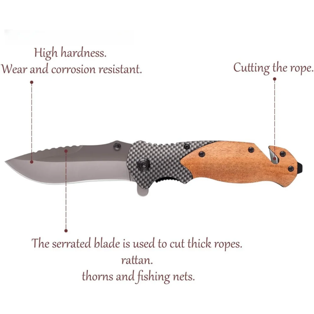 Outdoor Portable Mountaineering Knife Outdoor Survival Multi functional Knife