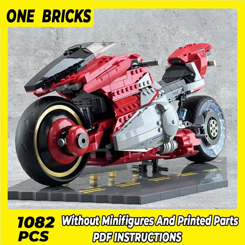 

Moc Building Blocks Movie Model Cyberpunk Motorcycle Technical Bricks DIY Assembly Construction Toys For Childr Holiday Gifts