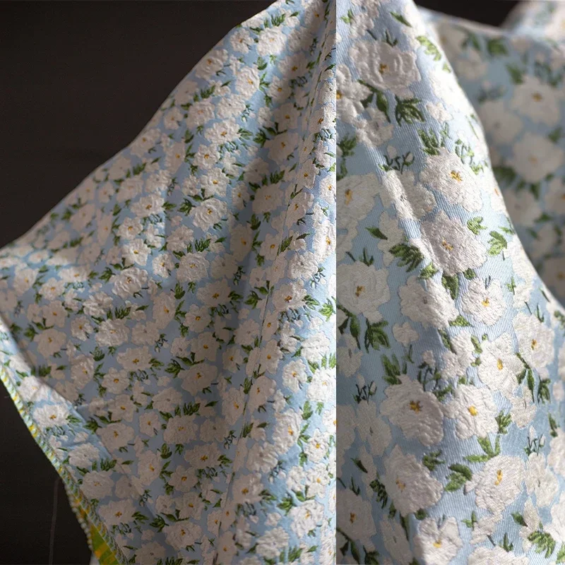 

Jacquard Yarn-dyed Fabric Floral Skirt Handmade Bag Fabric Cloth Diy Apaprel Sewing Fabric Meters Material