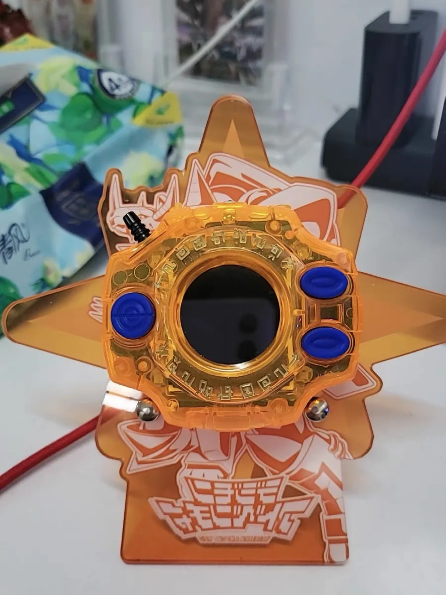 جديد بيع Digimon 25th الذكرى شاشة ملونة راديو موجة Tyrannosaurus آلة ملحقات جمع اللعب هدايا عيد الميلاد