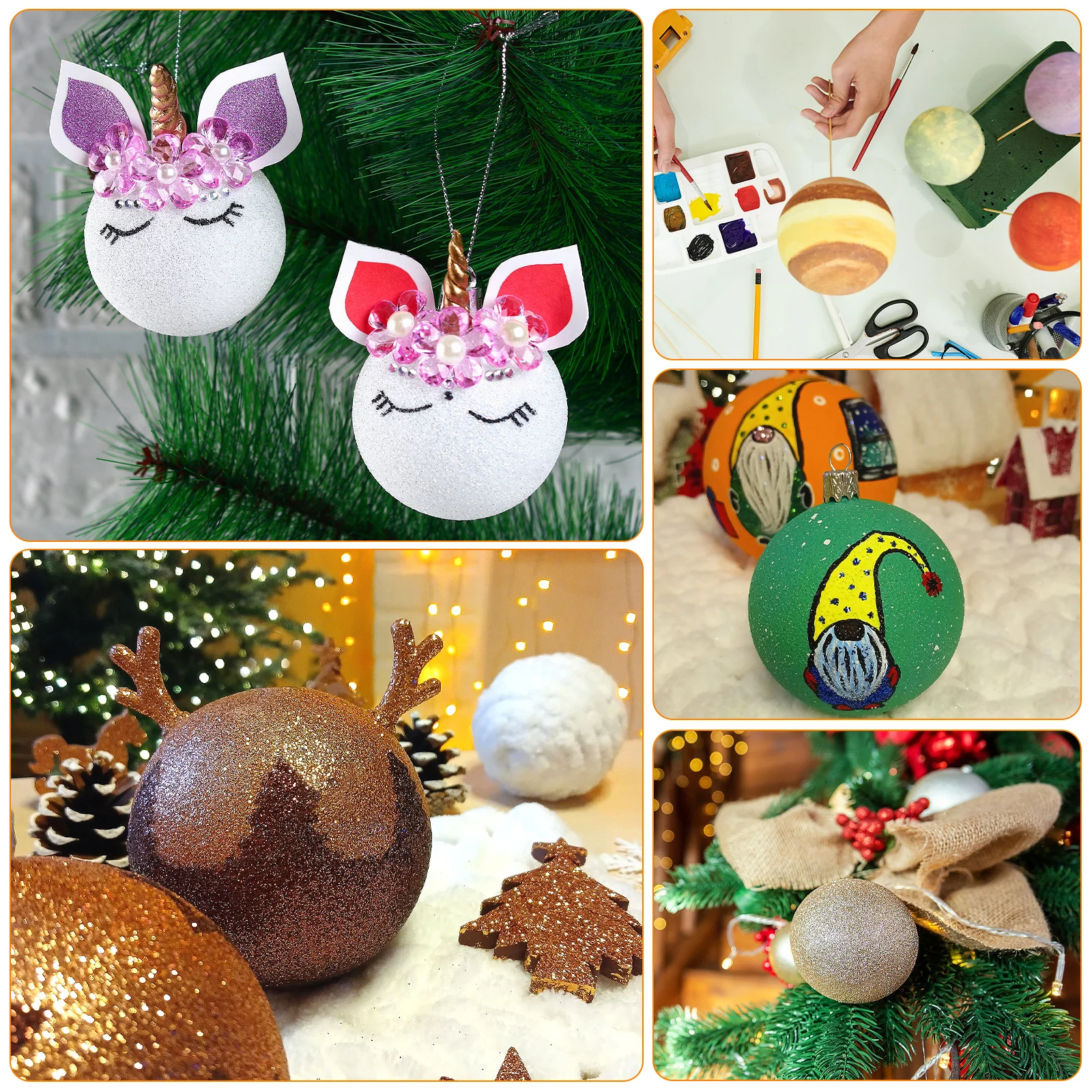 6 قطعة 12 سنتيمتر كرات رغوة لوازم الحرف اليدوية للرسم Diy بها بنفسك مشاريع الأطفال التعليمية السلس الكرة السائبة حلية مجموعة