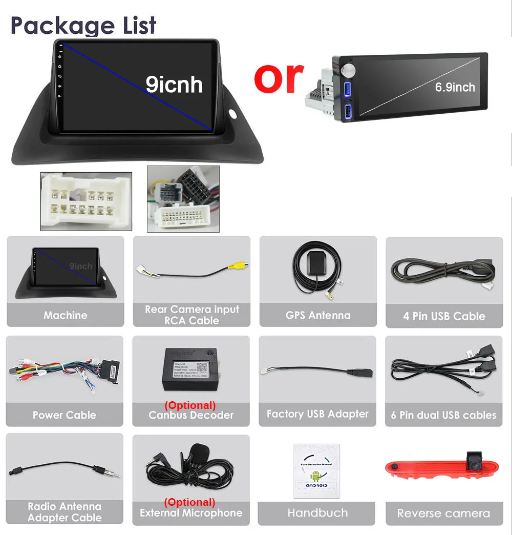 Android car radio with GPS Navigation+HD reverse camera for Mercedes Citan Tourer MIXTO 109 CDI (2012-2021) 281151879R
