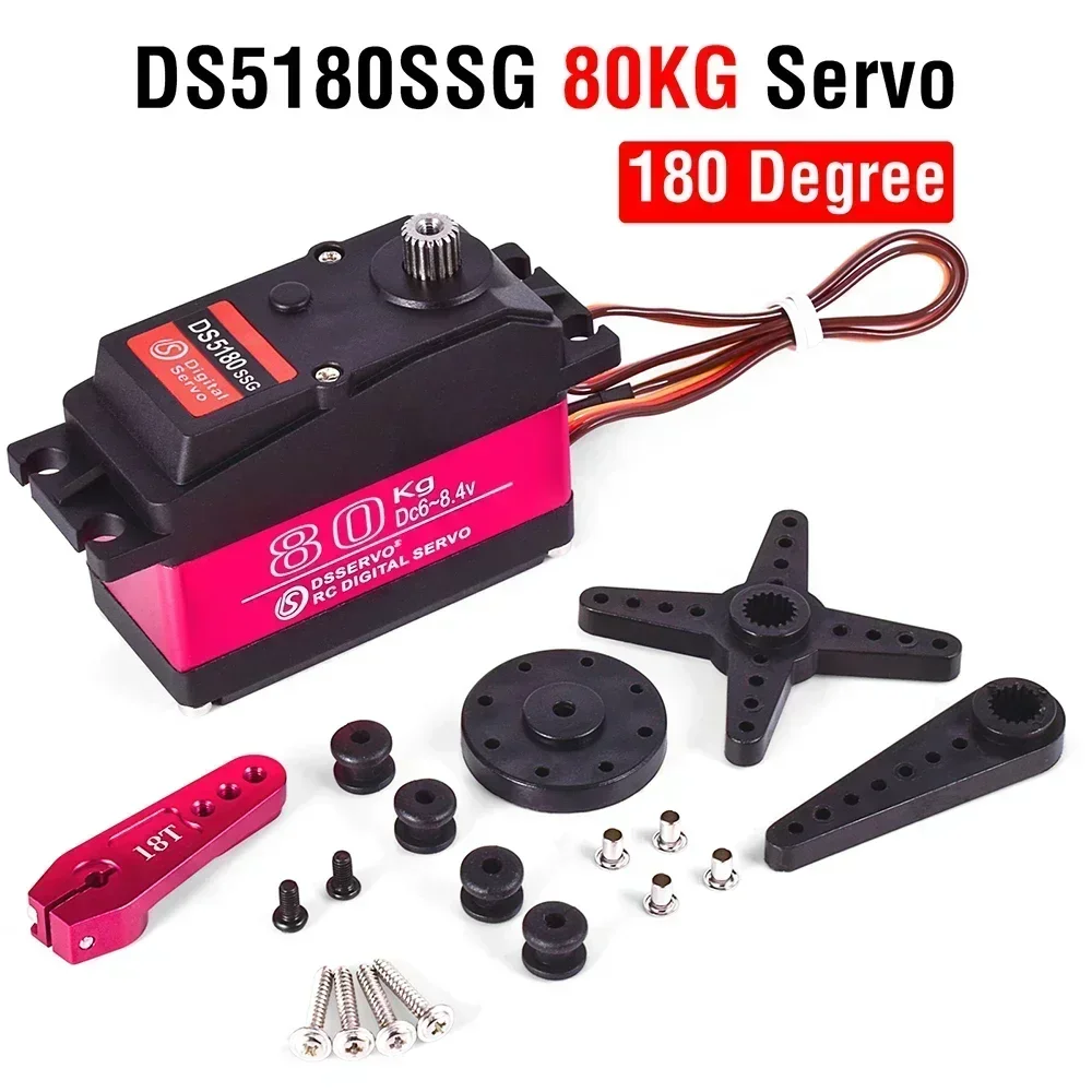 Servo 80kg rc 1/5 servo à prova d'água alto torque 80kg 8.4v metal engrenagem servo digital para redcat hpi baja 5b ss