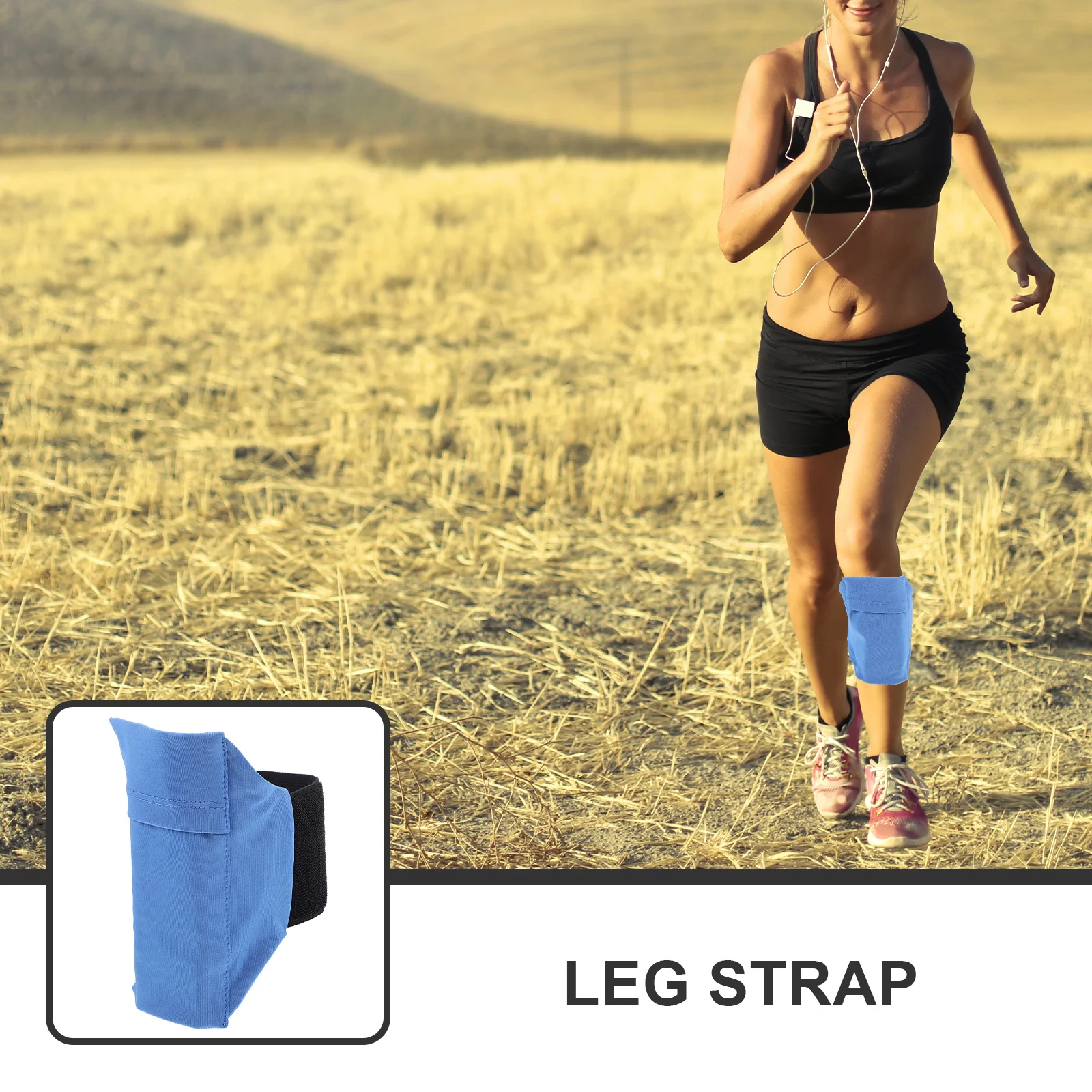 Sports Leg Phone Bag Elastic Running Bag Adjustable Strap Outdoor Riding Leg Pouch Phone Holder for Cycling Camping