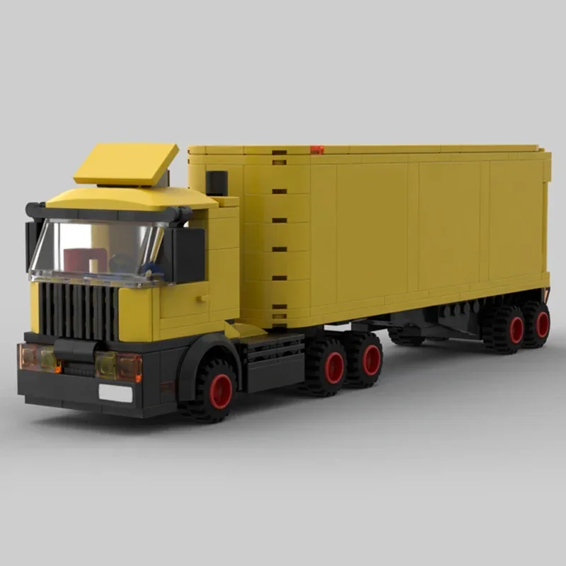 都市車両シリーズ Moc ビルディングレンガトラクタートレーラーモデル技術モジュラーブロック建設 DIY 組立おもちゃギフト