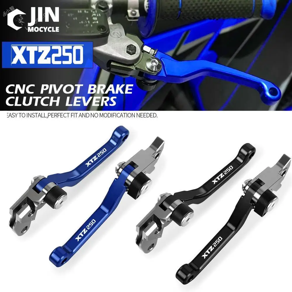 

For YAMAHA XTZ250 2006-2017 2016 2015 2014 2013 2012 Motorcoss Pit Dirt Bike Pivot Foldable Brake Clutch Levers With LOGO XTZ250