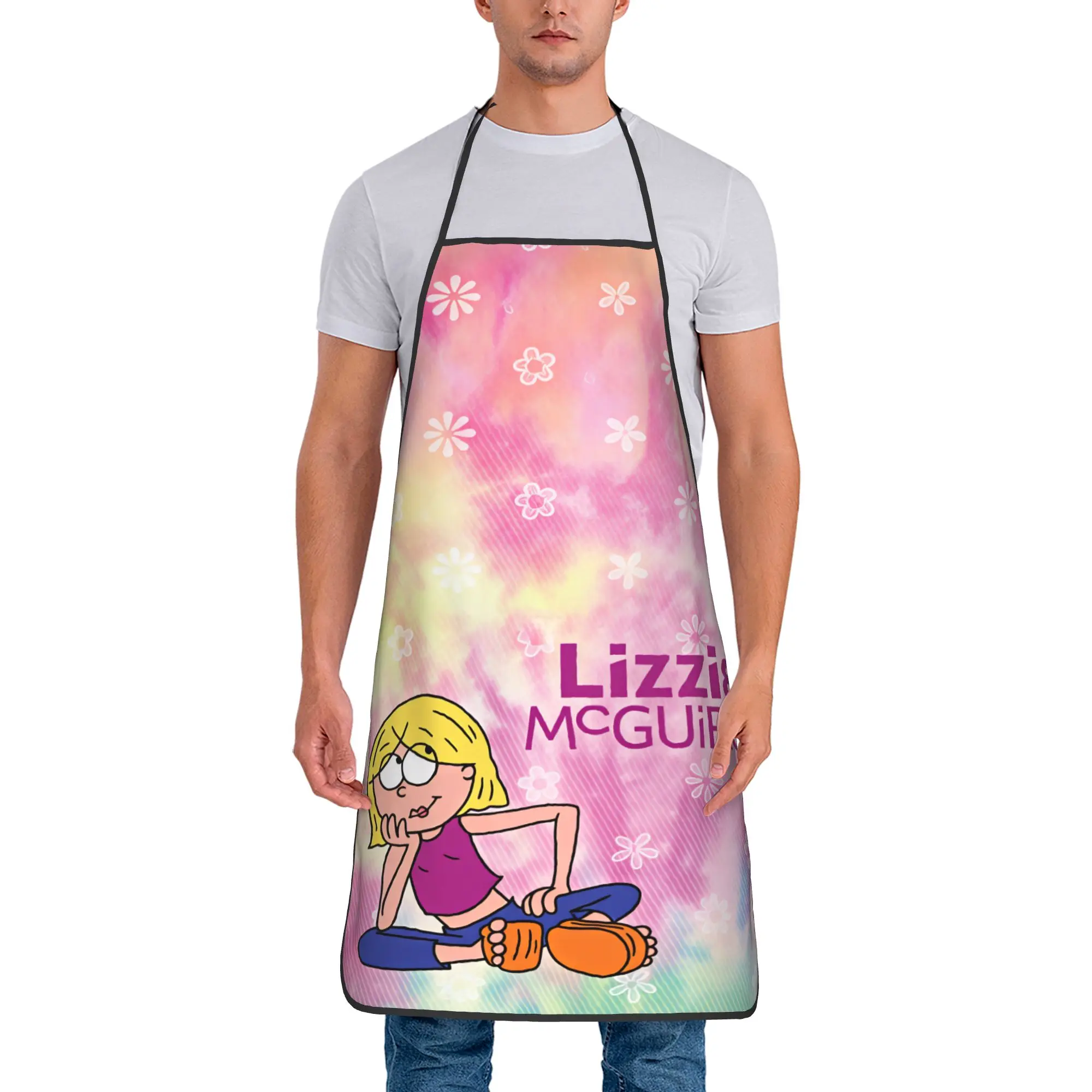 Lizzies Cartoon McGuires Apron  Cleaning Custom Kitchen Accessories Barber Work Aprons without Pocket