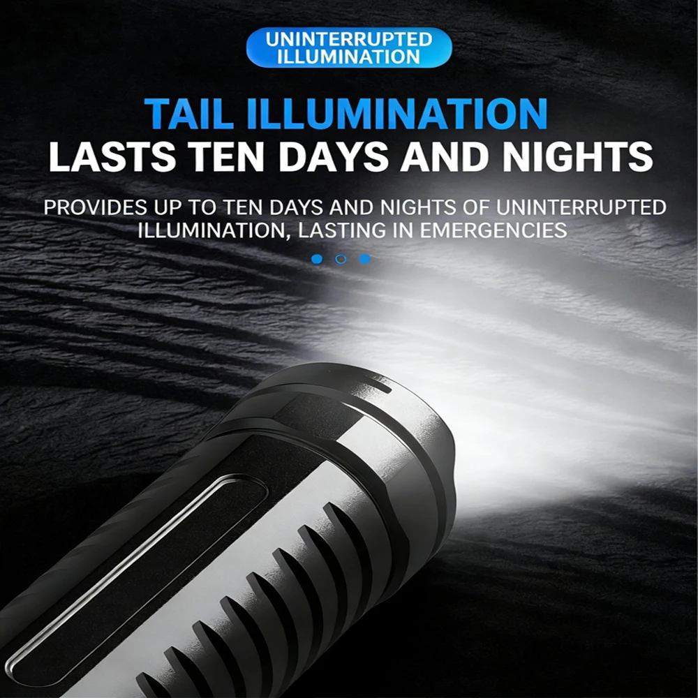 Ultra Bright LED Flashlight Powerful Tactical flash Defense Shock Teaser Rentton 100000 Lumen Ultra Tactical Torch 15000mah view 5