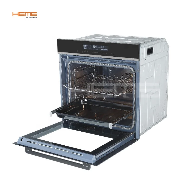 

HEME Built-in Multi Turbo Oven 74 Liters 3 Glasses Multi Function 60 cm Black Touch Control Air Fryer Oven