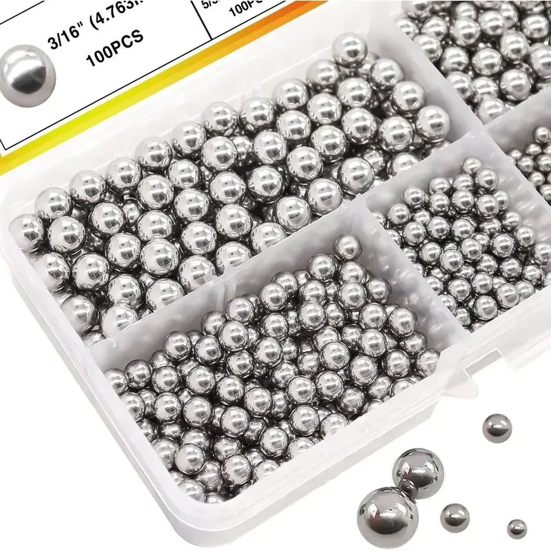 620pcs British measurement Combination Kit Metal Ball Boxed Set 304Stainless Steel Steel Ball Bicycle Bearing Ball
