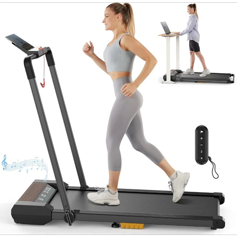 Walking Pad Treadmills -Under Desk Treadmills for Home/Office 265LBS Weight Capacity & Bluetooth Speaker Treadmills