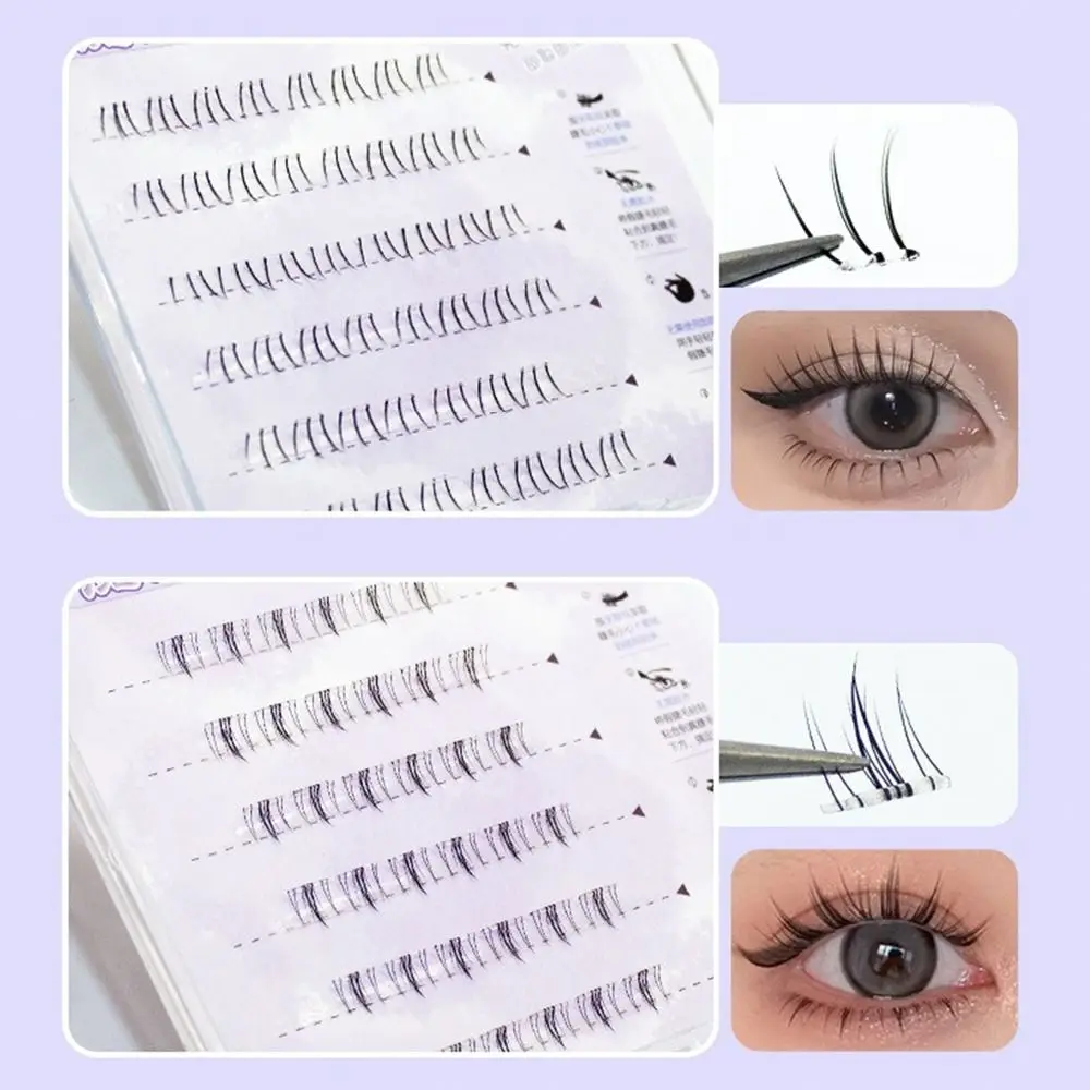 ضخمة لا حاجة الغراء ماكياج مجموعات الرموش ذاتية اللصق الحلو بشكل طبيعي تكبير العيون الشباك مجموعات رمش كاذبة