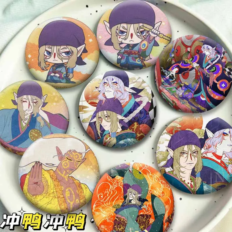 Cartoon Kusuriuri Shingi Enamel Lapel Pins Funny Anime Mononoke Brooch for Backpack Shoes Round Badge Jewelry Christmas Gifts