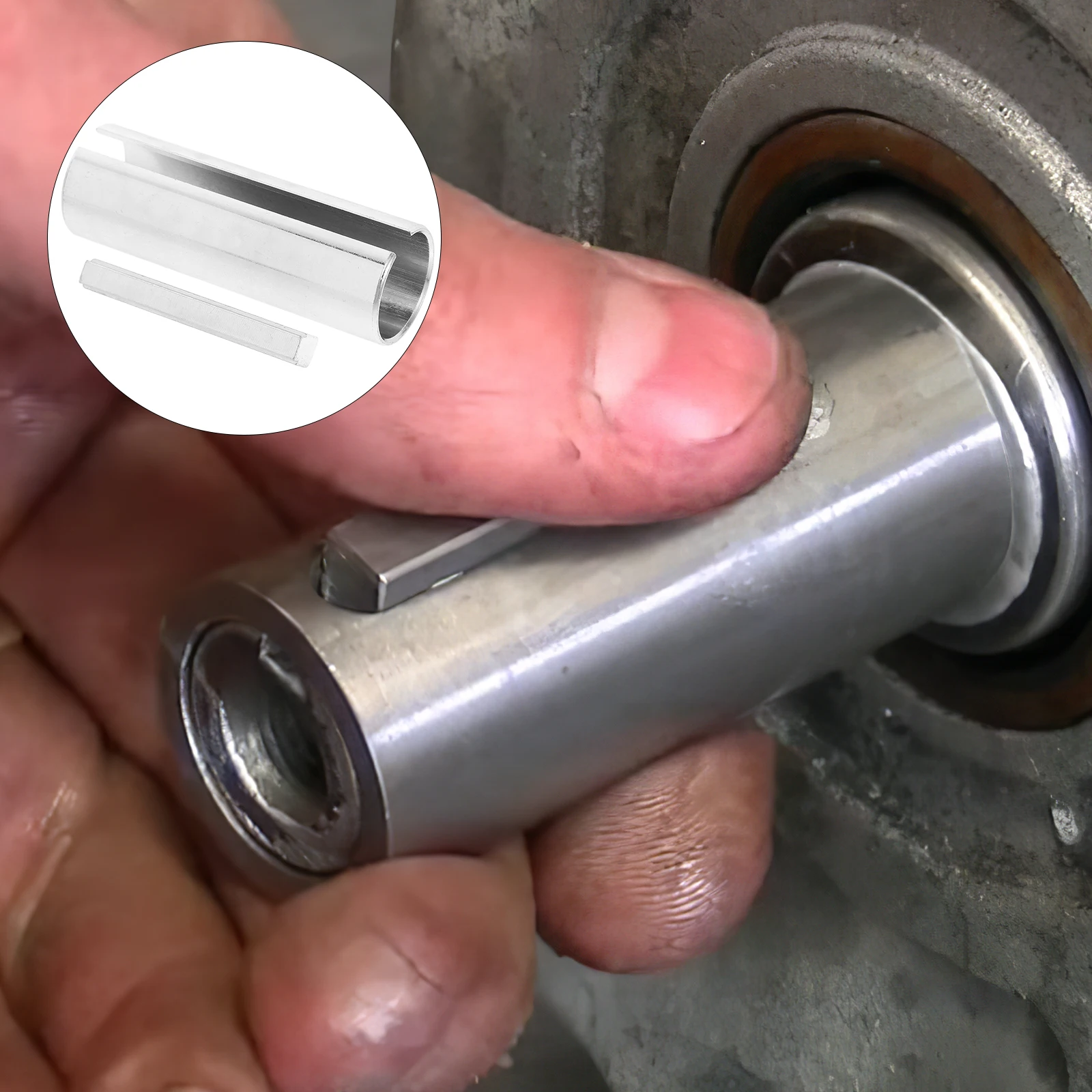 

Crankshaft Sleeve Adapter Engine Pulley Bore Bushing With Step Key 1Inch-7/8Inchx1/4Inch-3/16Inch Galvanized Iron Shaft Fitting