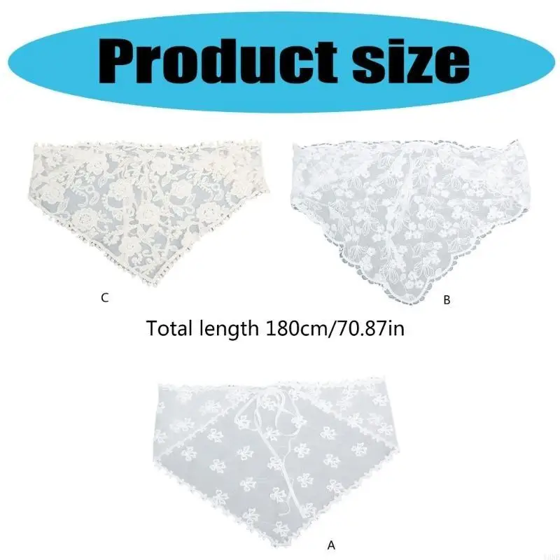 Y3ne ricami floreali in pizzo floreale mini galli grembiule triangolare sarong sciarpa corsetto decorativo per accessori per