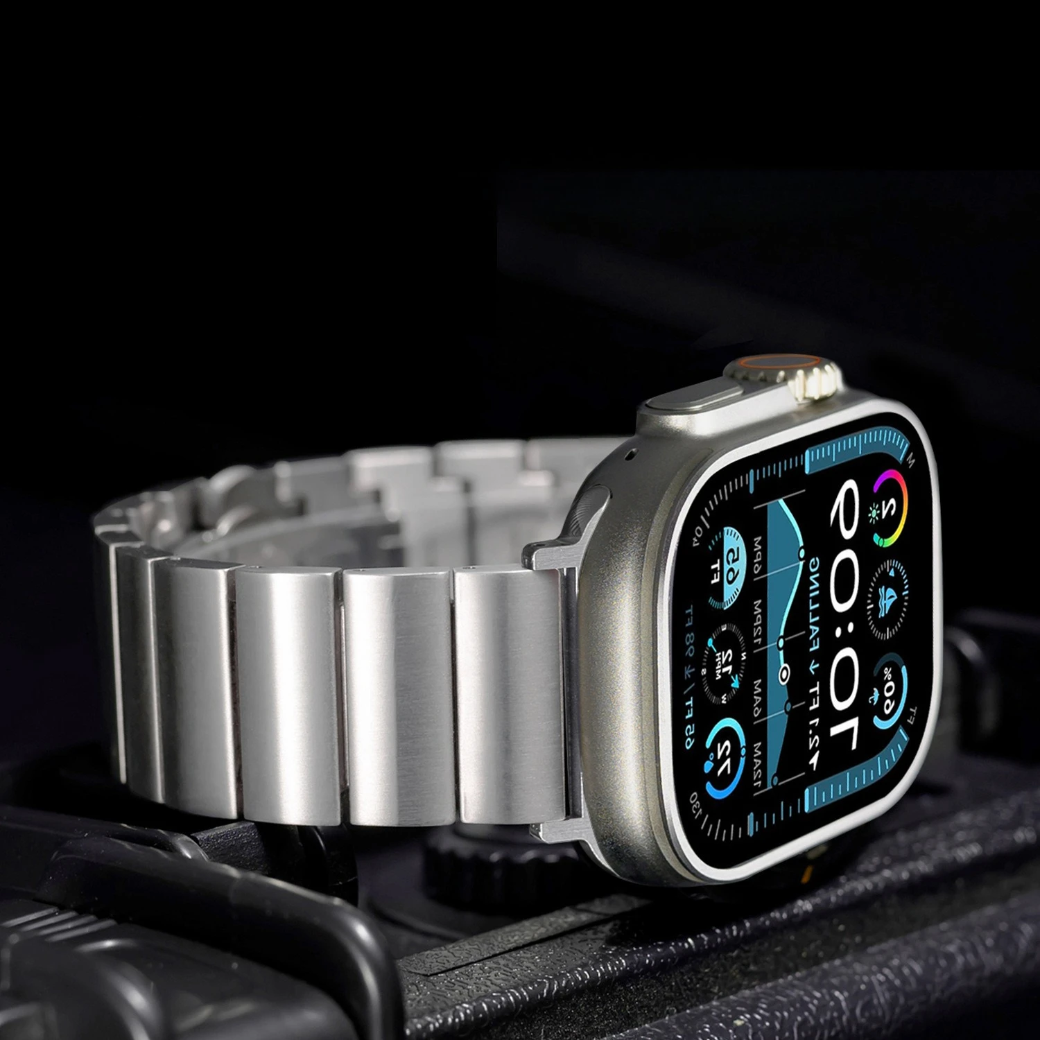 Cinturino in titanio da uomo per Apple Watch Ultra2 9 8 7 6 5 4 Se cinturino in metallo per iWatch serie 10 46mm 42mm 49mm 45mm 41 40 44mm braccialetto