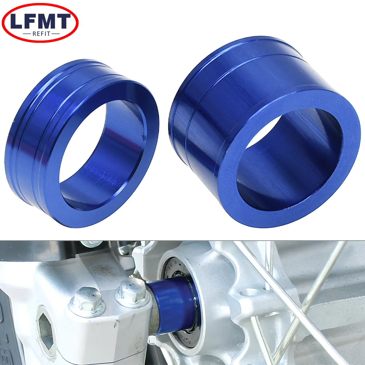 Motorcycle CNC Front Wheel Axle Hub Spacer For Yamaha WR250F WR450F YZ250F YZ450F YZ250FX 450FX WR YZ 250F 450F Universal Parts