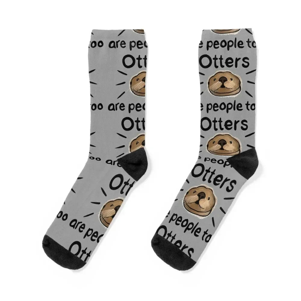 

Otters are people too Socks cool Non-slip designer short Ladies Socks Men's