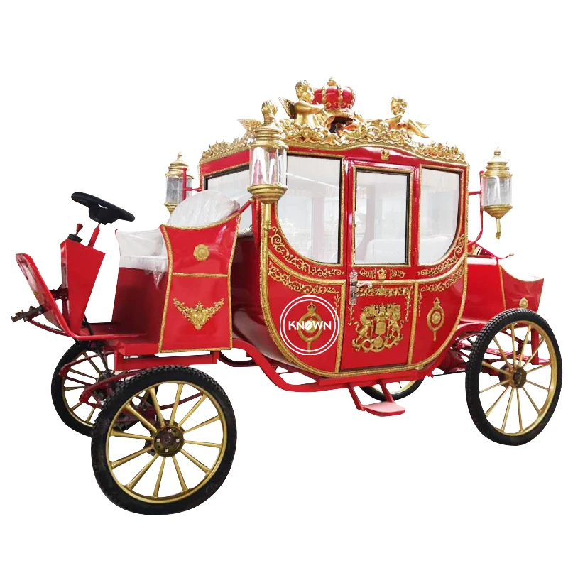 European Luxury Royal Carriage Four Wheel Electric Vehicle Russian Wedding Tourist Comfortable And Variable Speed