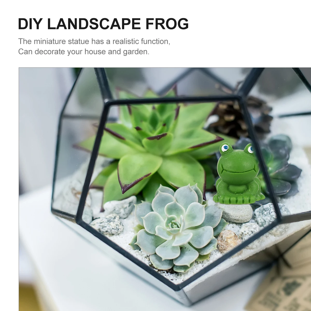 

6pcs Resin Frog Turtle Ornament Micro Landscape Adornment Garden Decor Fish Tank Animal Craft Outdoor Statues