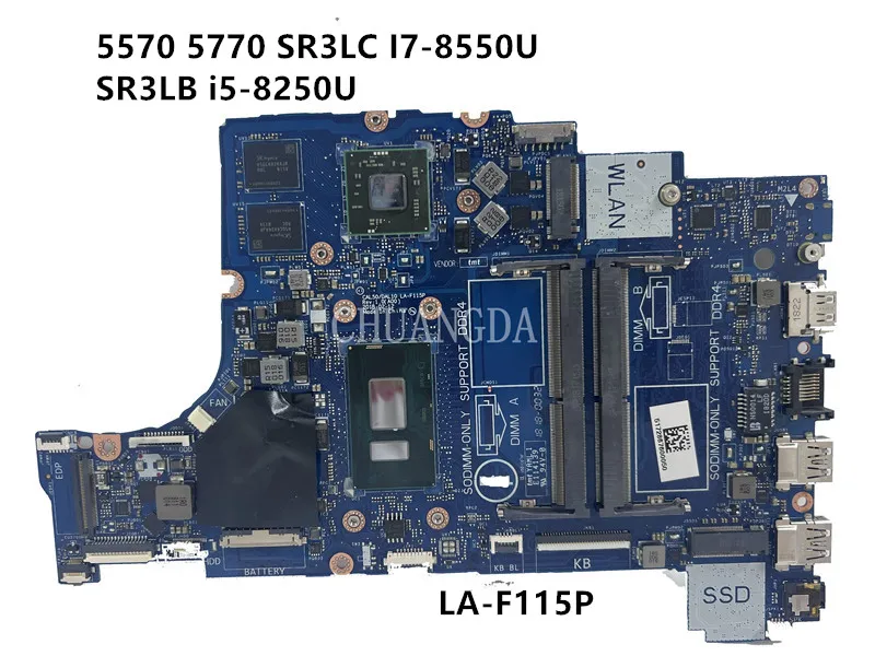 

LA-F115P для Dell Latitude 3490 3590, материнская плата для ноутбука с процессором i5-7200U I5-8250U i7-8550U UMA, 100% тестовая работа