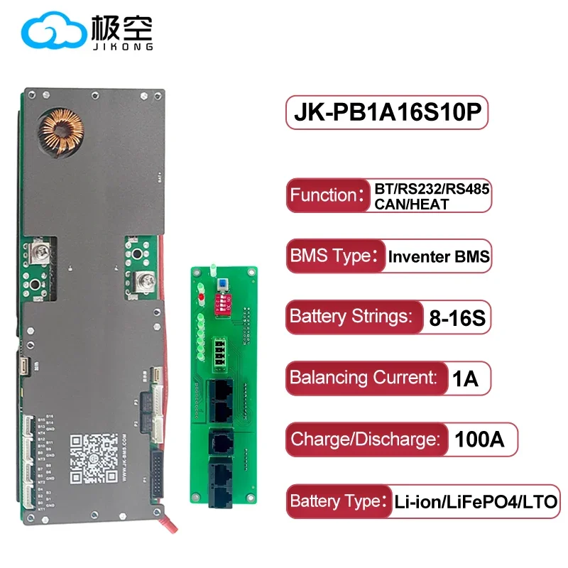 JK Smart BMS Ready Stock 8S 16S 48v 200A Lifepo4 Li-ion LTO for Growatt Deye Inverter Home Farm Energy Storage Board