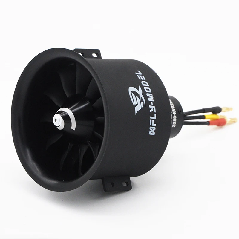 

EDF 80mm 6S 2200KV 25V Max Thrust 3400g 12 Blade Ducted Fan with RC Brushless Motor for EDF RC Jet Aircraft