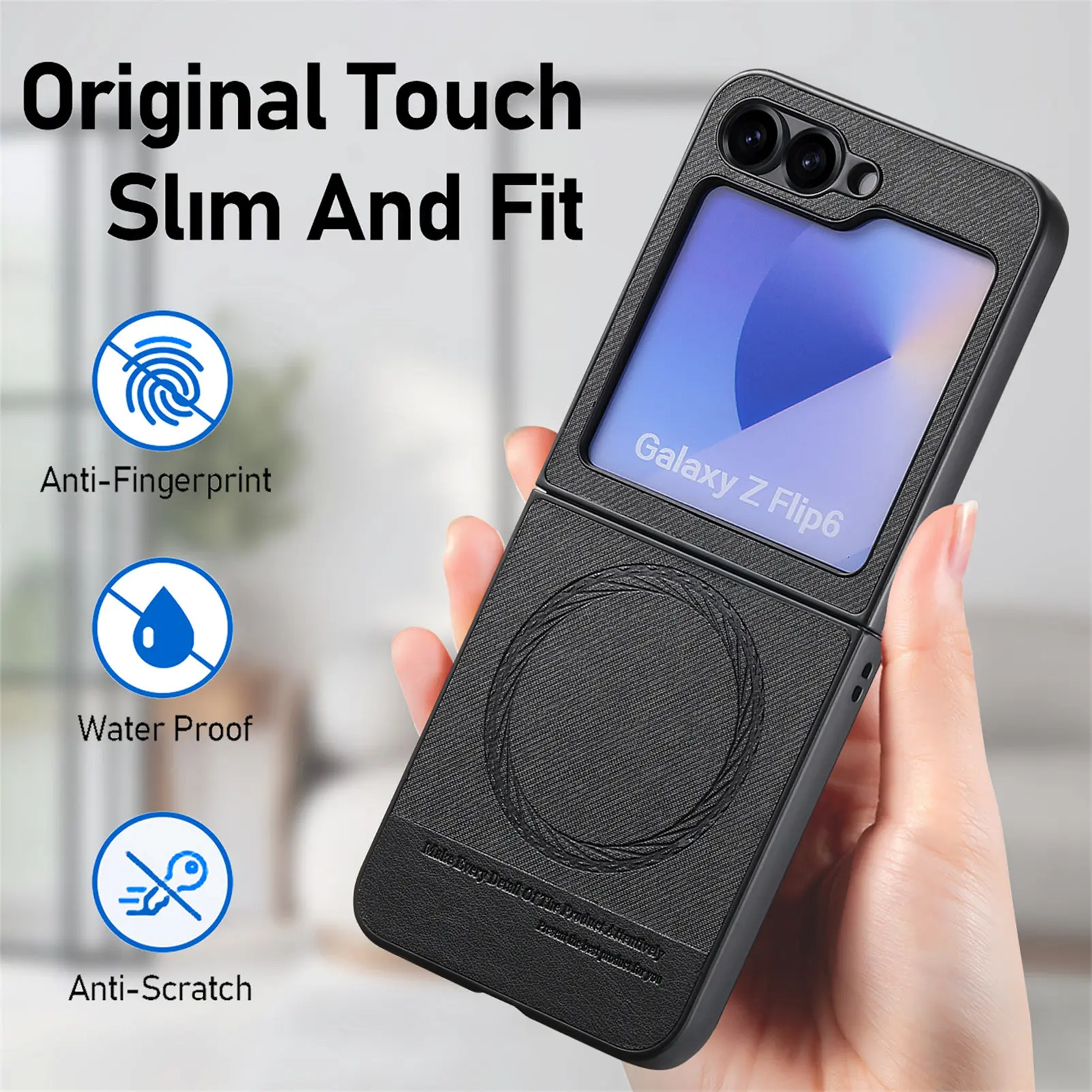 Fabrid Thin Protection Folding Case for Samsung Galaxy Z Flip7 FE 5G Flip4 Flip5 Flip6 Flip 6 5 4 3 Flip3 Wireless Charging