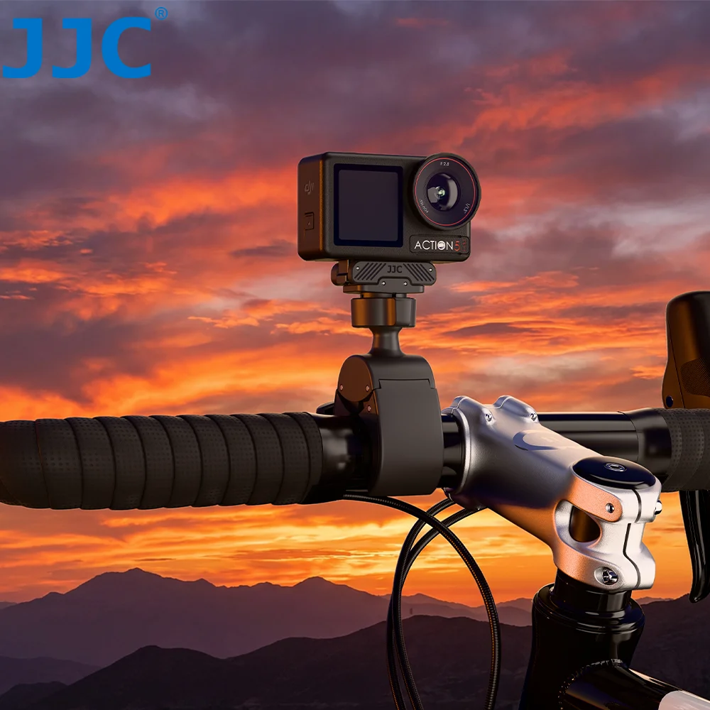

JJC Handlebar Bike Mount For DJI Osmo 360 Osmo Action 5 Pro 4 3 Motorcycle Clamp Mount with Magnetic Quick Release Adapter