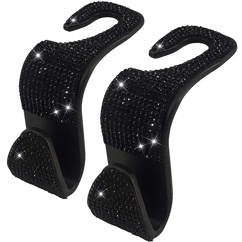 

Universal Bling Car Hooks for Bags Strong Stainless Steel Car Headrest Hooks Car BackSeat Organizer Seat Hanger Hooks for Purses