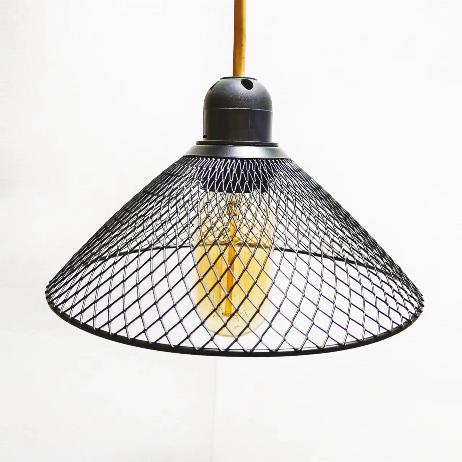 Iron Pendant Lamp Shade Ceiling Light Shade Vintage Pendant Light Cover Fixture for Dining Room Bedroom Home Kitchen