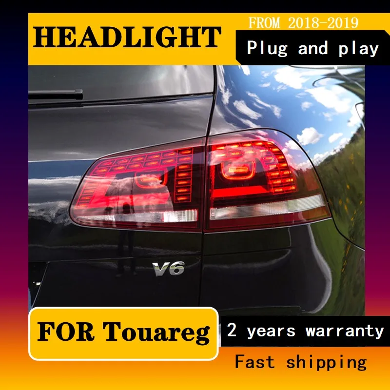 

Car Styling for Volkswagen Touareg Tail Light 2011-2018 Touareg Taillight Rear DRL Fog Brake Reversing Turn Signal