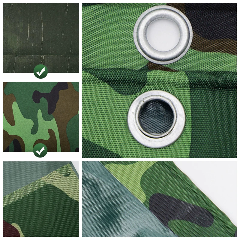 Camouflage Oxford Rainproof Cloth PVC Coated Tarpaulin Shed Boat Car Truck Canopys Outdoor Garden Waterproof Sail 450/650gsm