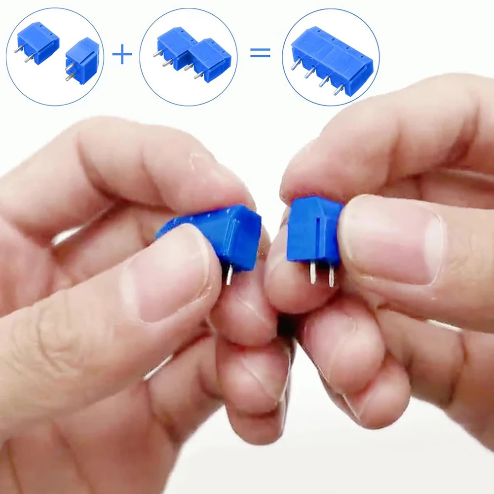 

100 шт. KF301-2P/3P/4P винтовой клеммный блок разъем 5 мм шаг сращиваемый разъем клеммной колодки для печатной платы макетной платы